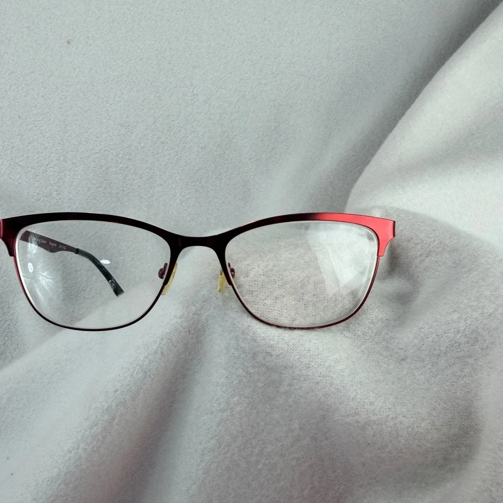 Heartland Deann Burgundy Cat Eye Eyeglass Frames only53-17-135 Metal Red Glasses